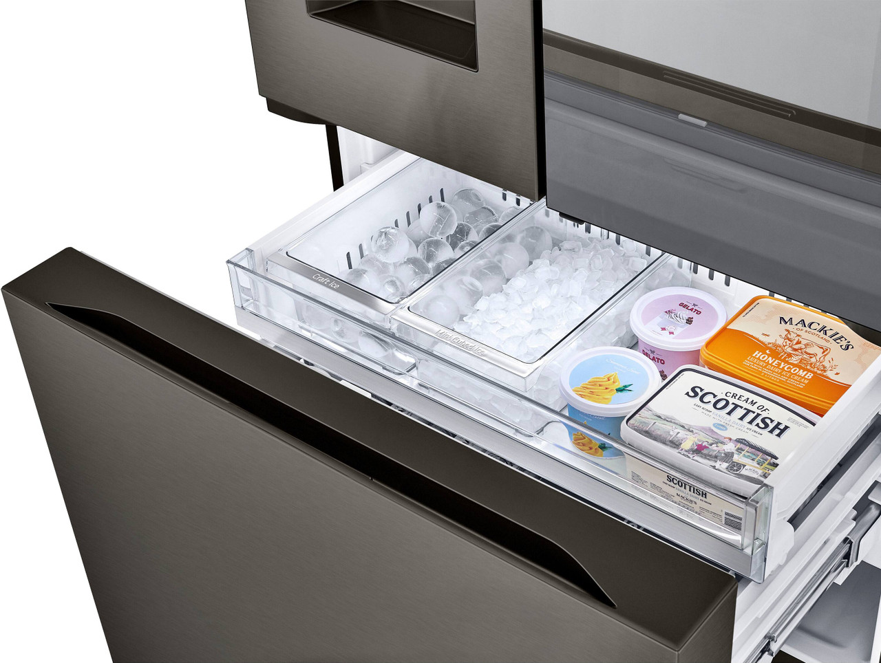 LG - Counter-Depth MAX 25.5 Cu. Ft. French Door-in-Door Smart Refrigerator with Mirror InstaView - Black Stainless Steel