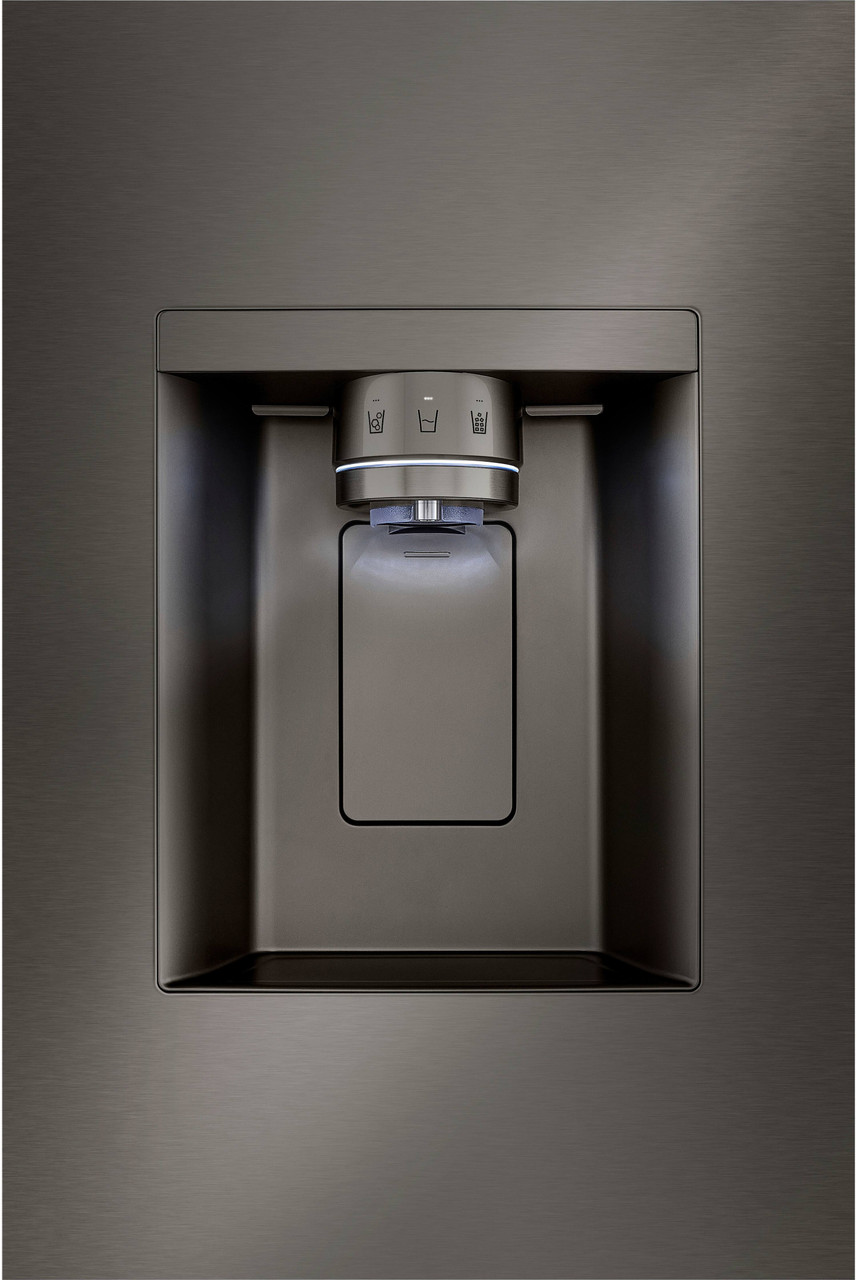 LG - Counter-Depth MAX 25.5 Cu. Ft. French Door-in-Door Smart Refrigerator with Mirror InstaView - Black Stainless Steel