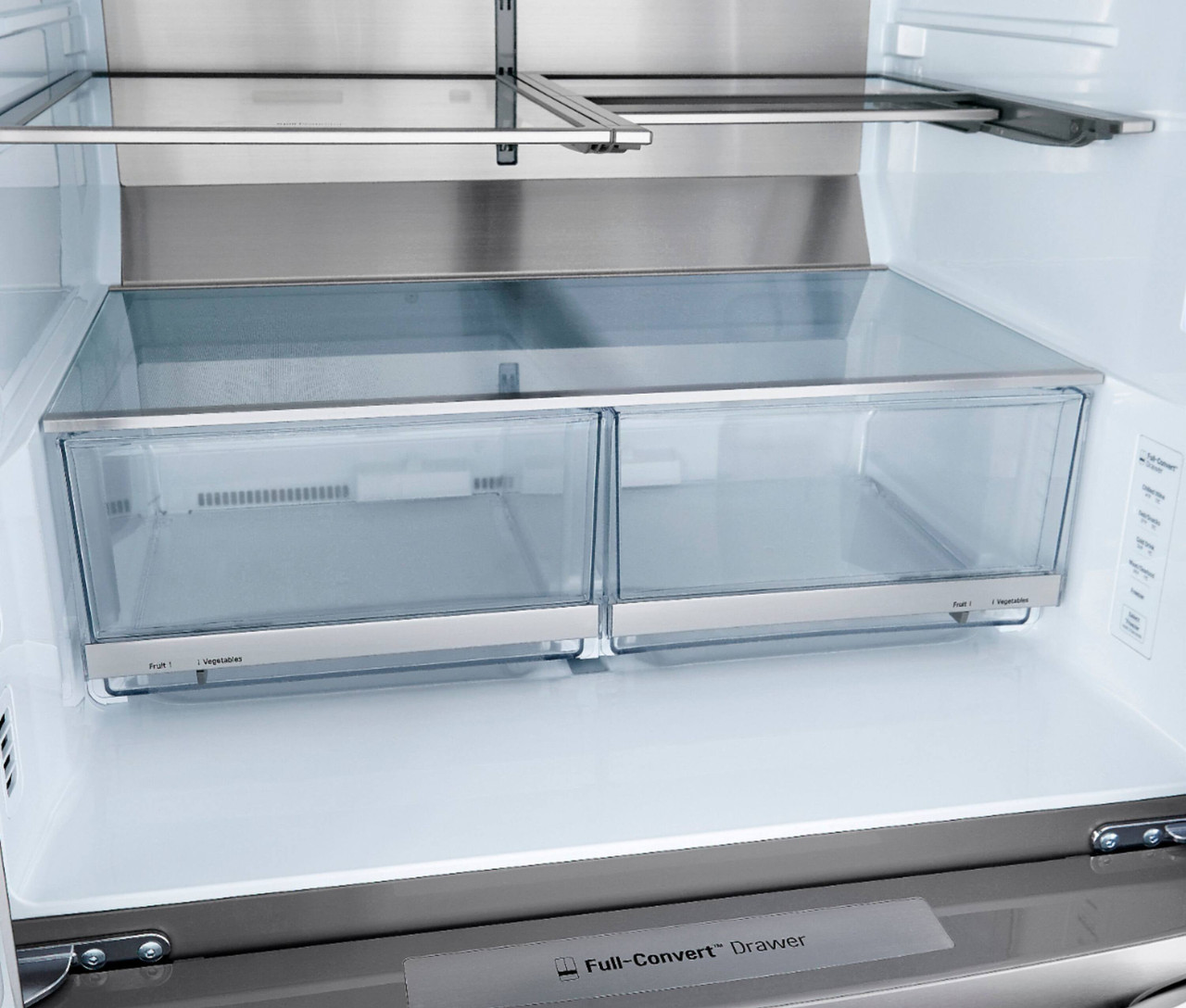 LG - 22.5 Cu. Ft. 4-Door French Door-in-Door Counter-Depth Smart Refrigerator with Craft Ice - Stainless Steel