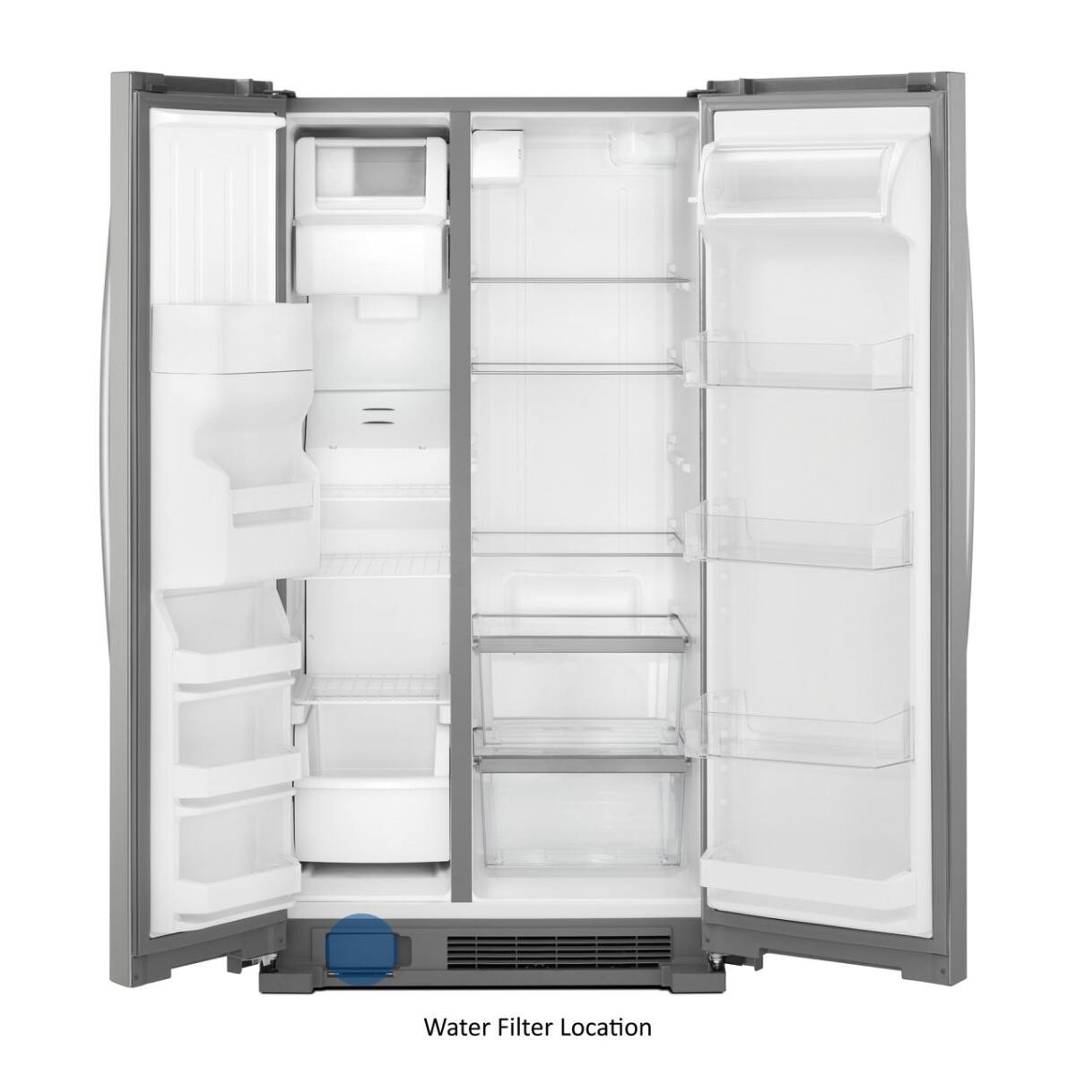 Whirlpool - 33-inch Wide Side-by-Side Refrigerator - 21 cu. ft