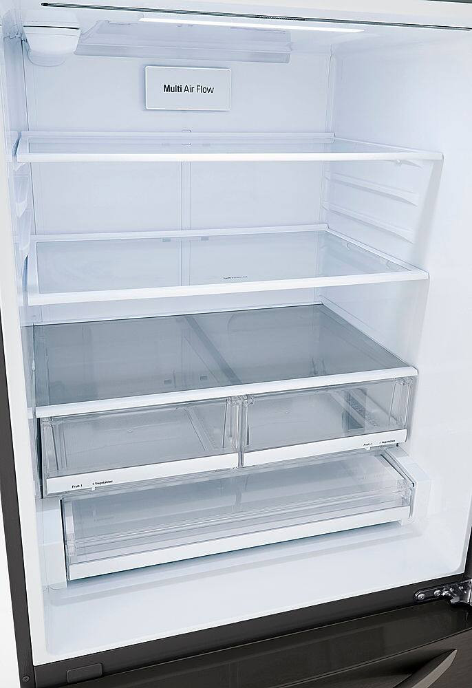 LG - 25.5 Cu. Ft. Bottom-Freezer Refrigerator with Ice Maker - Black Stainless Steel