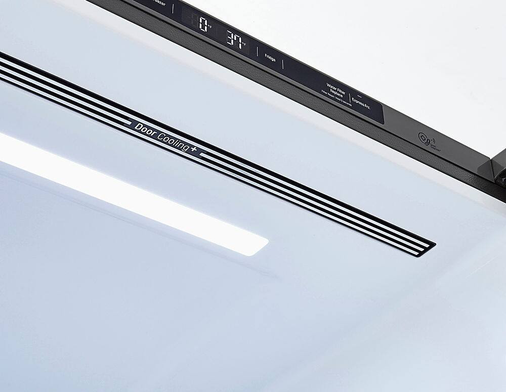 LG - 25.5 Cu. Ft. Bottom-Freezer Refrigerator with Ice Maker - Black Stainless Steel