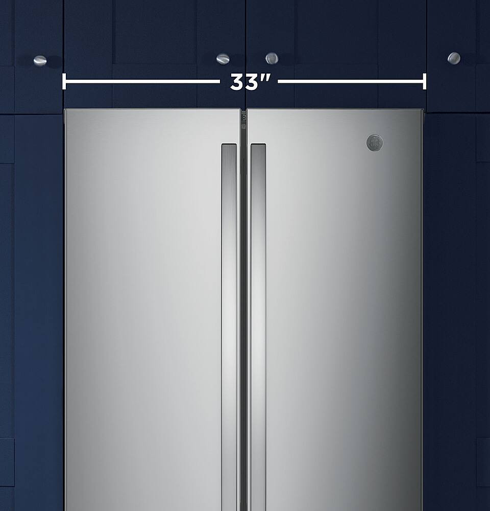 GE - 24.7 Cu. Ft. French Door Refrigerator with Internal Water Dispenser - Stainless Steel