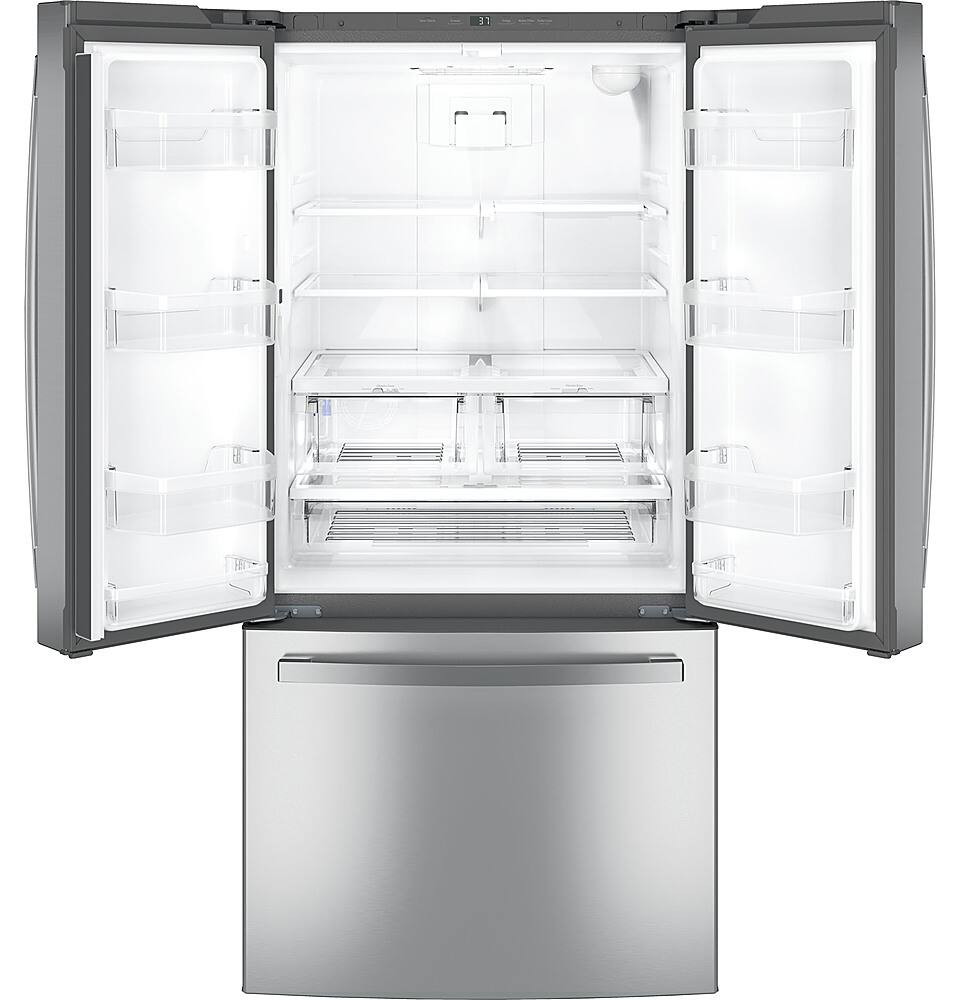 GE - 24.7 Cu. Ft. French Door Refrigerator with Internal Water Dispenser - Stainless Steel