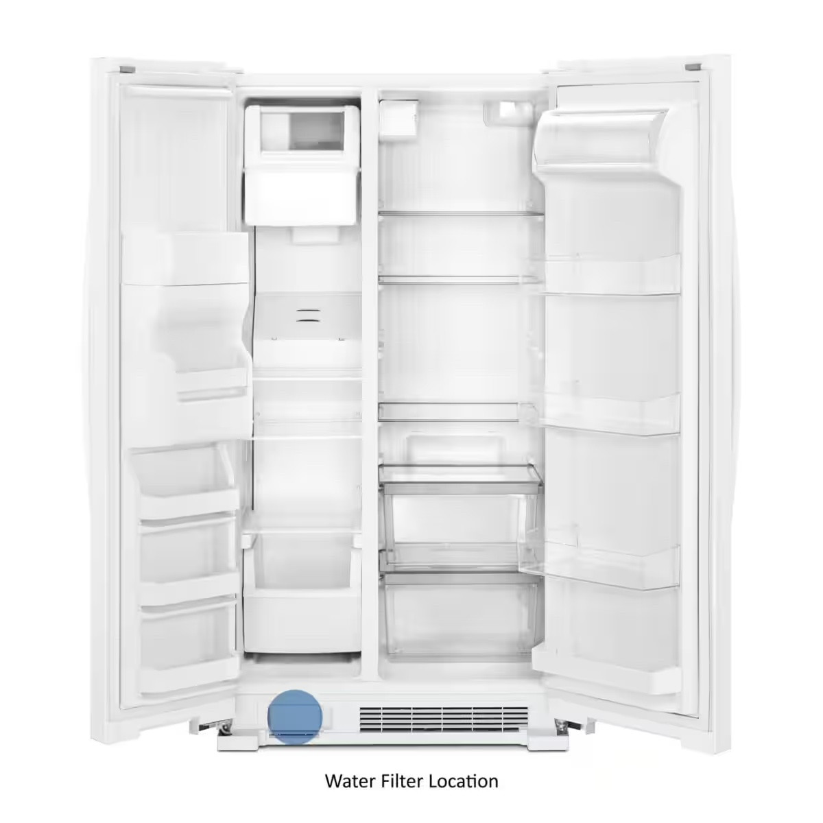 Whirlpool™ - 21 Cu. Ft. Side-by-Side Refrigerator with LED Interior Lighting - White