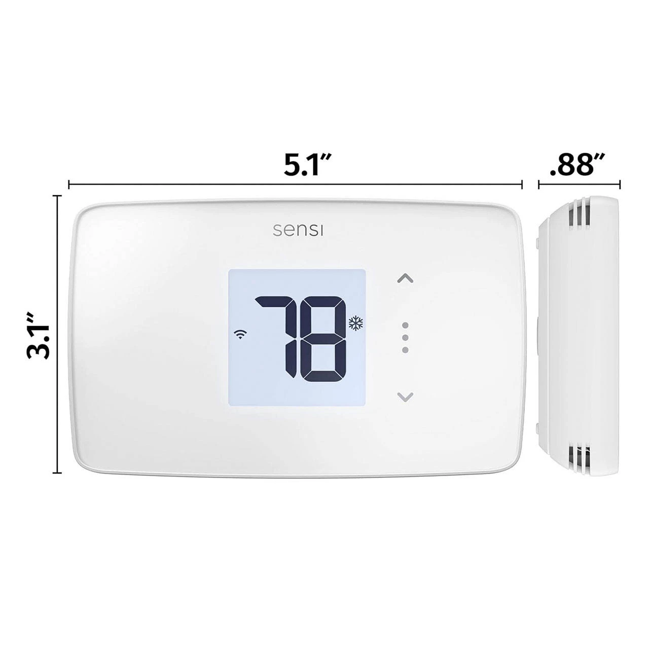 Sensi Thermostat Lite White 5.1"L x 3.1H