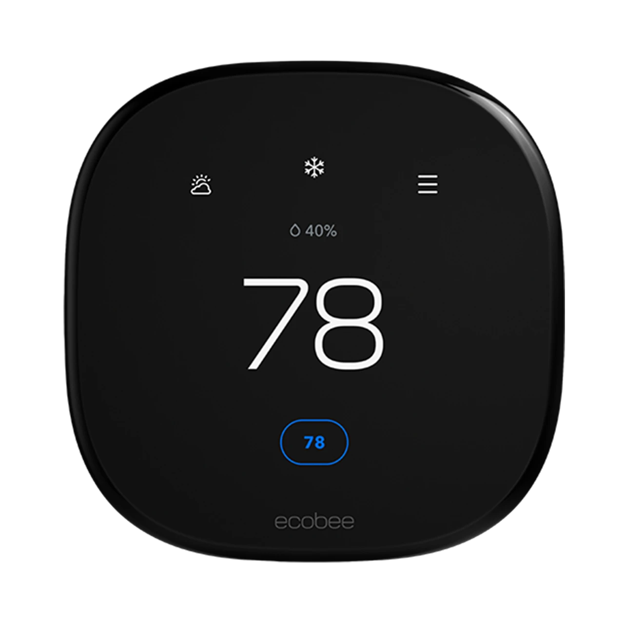 ecobee Smart Thermostat Enhanced set to 78° cooling