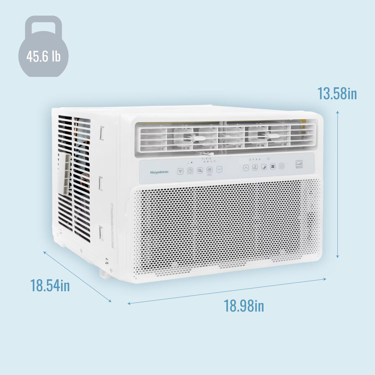 Keystone - 10,000 BTU 450 Sq. Ft Window Mounted Inverter Air Conditioner with Remote Control - White