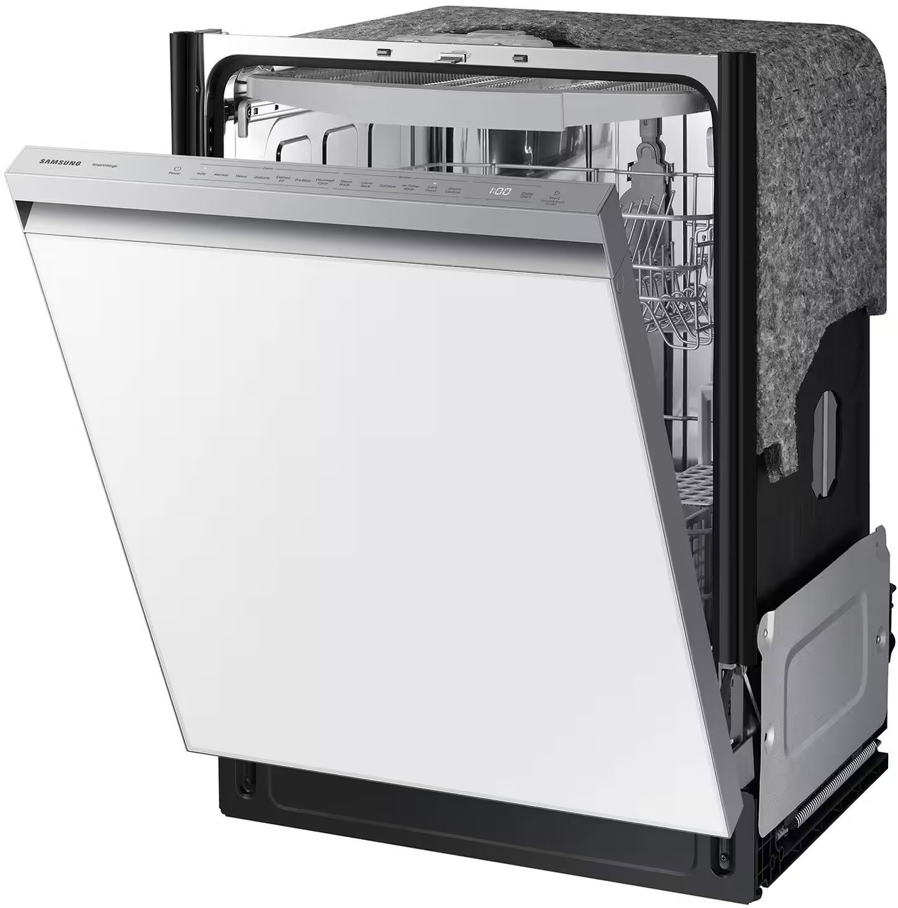 Samsung - 24" Bespoke AutoRelease Dry Smart Built-In Stainless Steel Tub Dishwasher with 3rd Rack, StormWash, 46 dBA - White Glass
