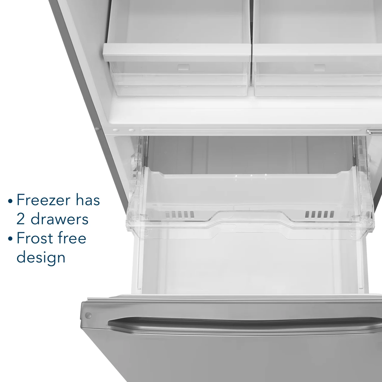 Insignia™ - 30 in. Wide 18.6 Cu. Ft. Bottom Freezer Refrigerator with ENERGY STAR Certification - Stainless Steel