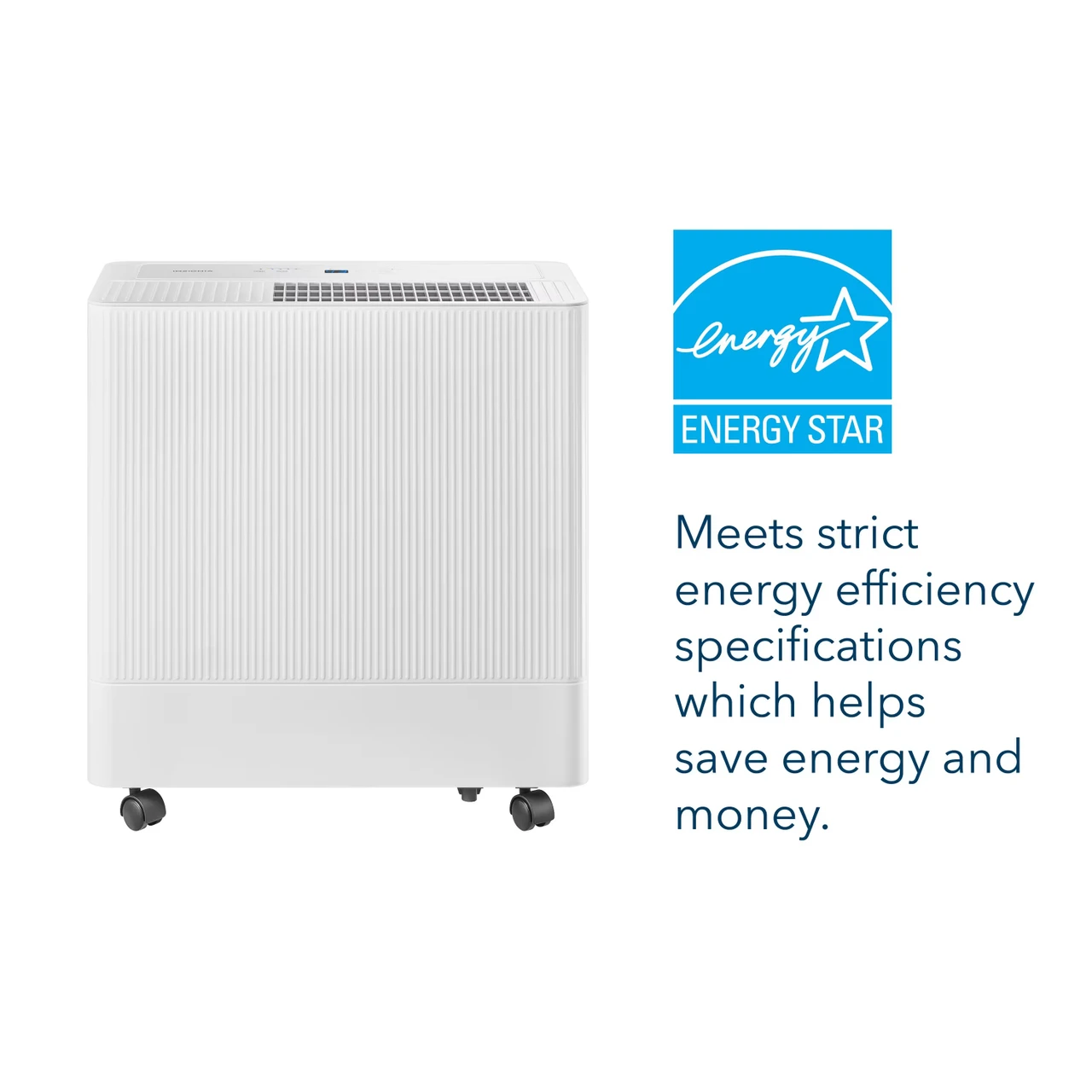 Insignia™ - 3,000 Sq. Ft. 50-Pint Portable Dehumidifier with 6.34 qt Bucket Capacity and ENERGY STAR Certification - White