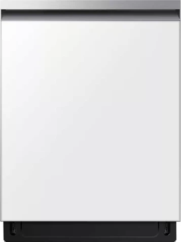 Samsung - 24" Bespoke AutoRelease Dry Smart Built-In Stainless Steel Tub Dishwasher with 3rd Rack, StormWash, 46 dBA - White Glass