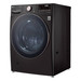LG - 4.5 Cu. Ft. High-Efficiency Stackable Smart Front Load Washer angled right