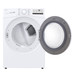 LG - 7.4 Cu. Ft. Stackable Electric Dryer with FlowSense door open LG - 7.4 Cu. Ft. Stackable Electric Dryer with FlowSense door open