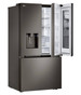 LG - Counter-Depth MAX 25.5 Cu. Ft. French Door-in-Door Smart Refrigerator with Mirror InstaView - Black Stainless Steel