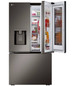LG - Counter-Depth MAX 25.5 Cu. Ft. French Door-in-Door Smart Refrigerator with Mirror InstaView - Black Stainless Steel