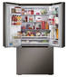 LG - Counter-Depth MAX 25.5 Cu. Ft. French Door-in-Door Smart Refrigerator with Mirror InstaView - Black Stainless Steel