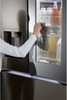 LG - Counter-Depth MAX 25.5 Cu. Ft. French Door-in-Door Smart Refrigerator with Mirror InstaView - Black Stainless Steel
