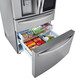 LG - 22.5 Cu. Ft. 4-Door French Door-in-Door Counter-Depth Smart Refrigerator with Craft Ice - Stainless Steel
