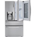 LG - 22.5 Cu. Ft. 4-Door French Door-in-Door Counter-Depth Smart Refrigerator with Craft Ice - Stainless Steel