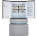 LG - 22.5 Cu. Ft. 4-Door French Door-in-Door Counter-Depth Smart Refrigerator with Craft Ice - Stainless Steel