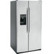 GE - 25.3 Cu. Ft. Side-by-Side Refrigerator with External Ice & Water Dispenser - Stainless Steel.