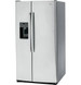 GE - 25.3 Cu. Ft. Side-by-Side Refrigerator with External Ice & Water Dispenser - Stainless Steel.