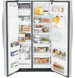 GE - 25.3 Cu. Ft. Side-by-Side Refrigerator with External Ice & Water Dispenser - Stainless Steel.