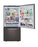 LG - 25.5 Cu. Ft. Bottom-Freezer Refrigerator with Ice Maker - Black Stainless Steel
