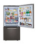 LG - 25.5 Cu. Ft. Bottom-Freezer Refrigerator with Ice Maker - Black Stainless Steel