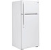 GE - 17.5 Cu. Ft. Top-Freezer Refrigerator with Edge-to-Edge Glass Shelves - White