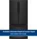 GE - 24.7 Cu. Ft. French Door Refrigerator with Internal Water Dispenser - High Gloss Black