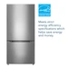 Insignia™ - 30 in. Wide 18.6 Cu. Ft. Bottom Freezer Refrigerator with ENERGY STAR Certification - Stainless Steel