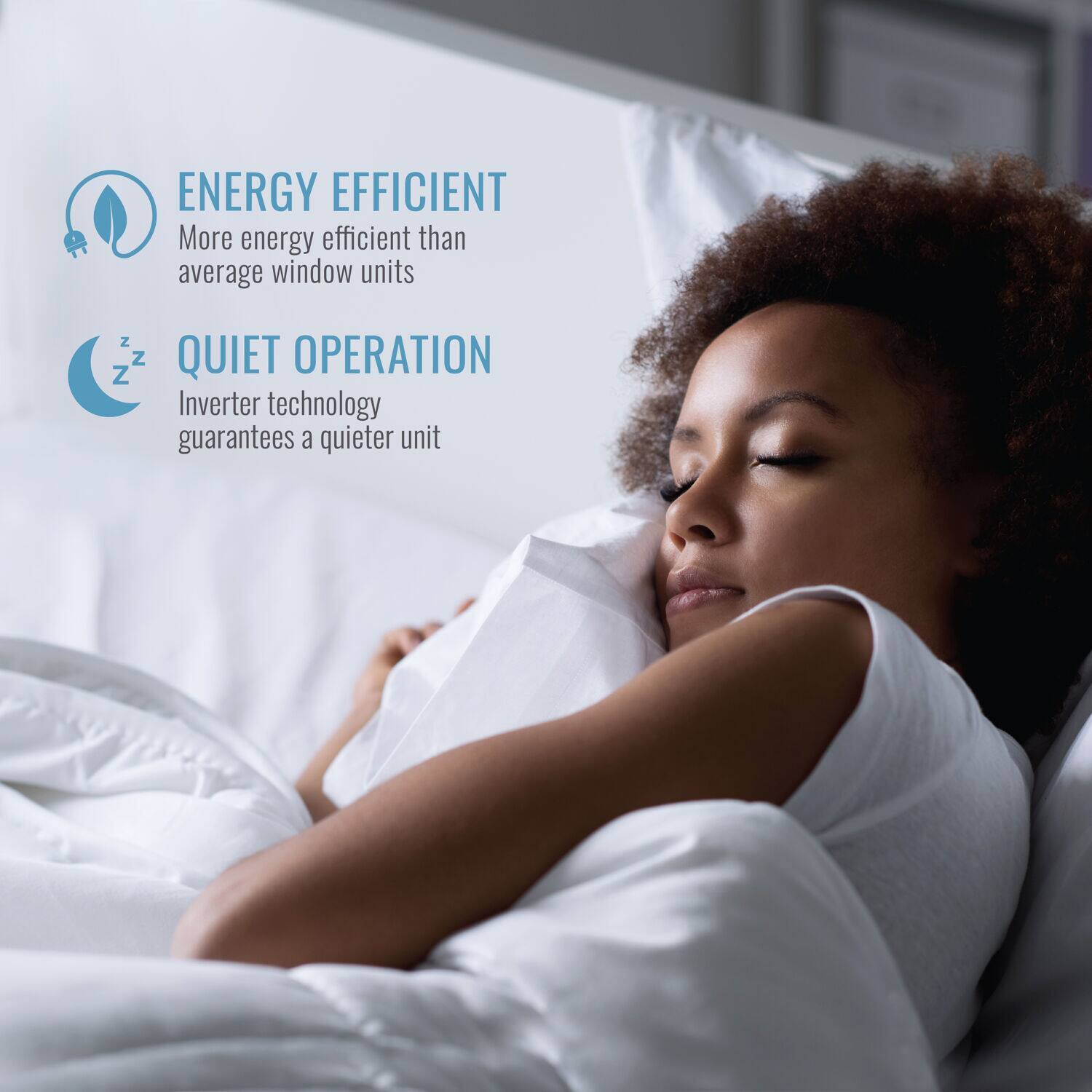 ENERGY EFFICIENT: More energy efficient than average window units; QUIET OPERATION: Inverter technology guarantees a quieter unit