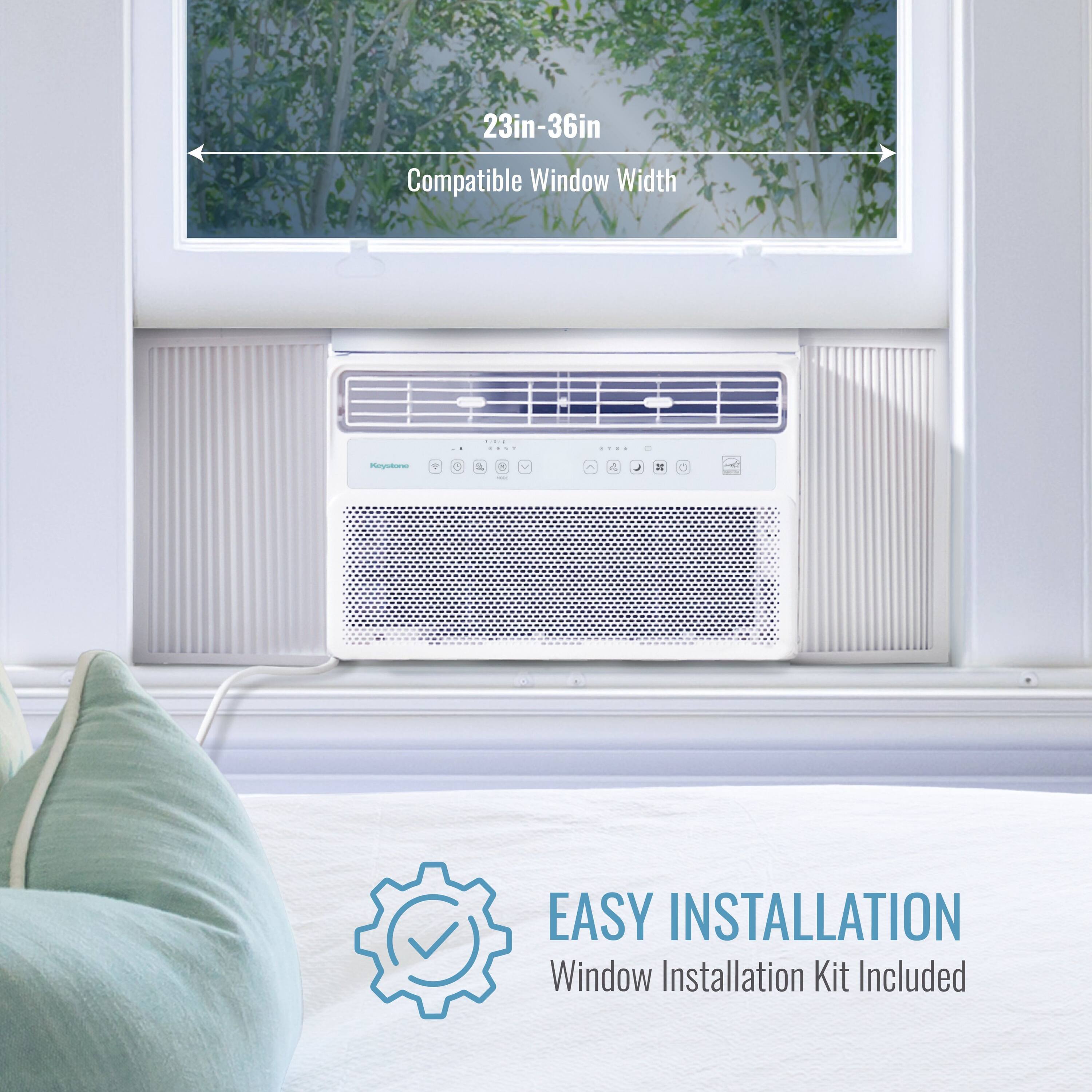 EASY INSTALLATION: Window Installation Kit Included. Compatible Window Width 23in to 36in