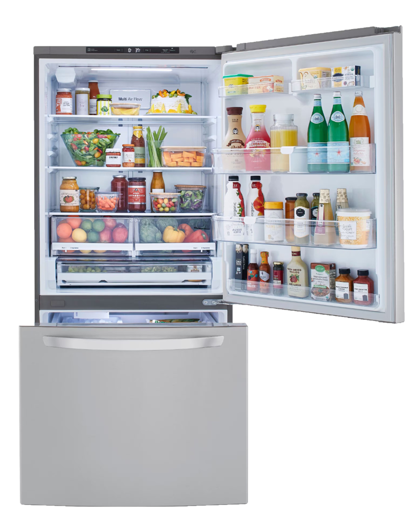 LG - 25.5 Cu. Ft. Bottom-Freezer Refrigerator