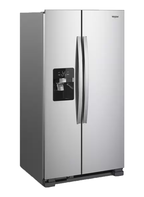 Whirlpool - 33-inch Wide Side-by-Side Refrigerator - 21 cu. ft. - Monochromatic Stainless Steel