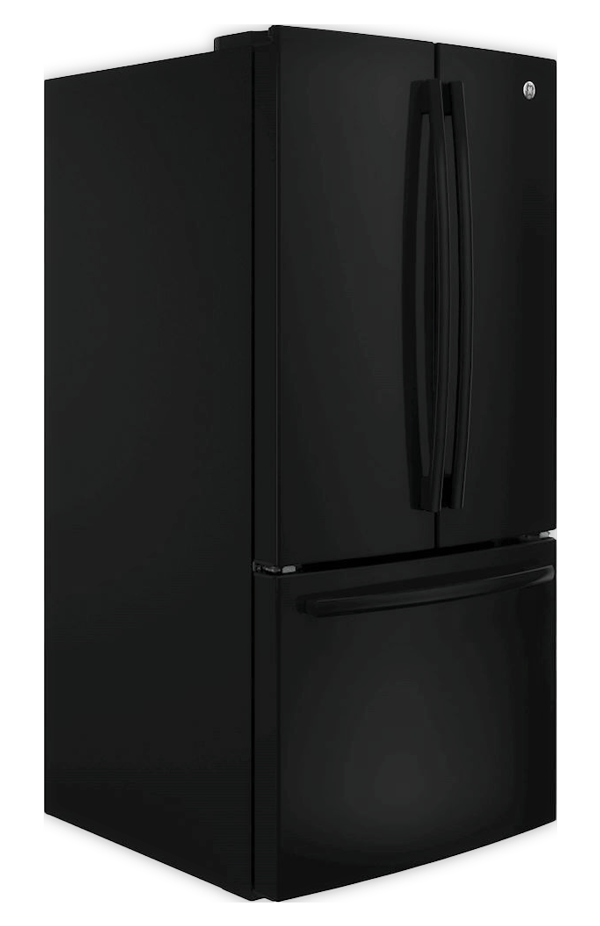 GE - 24.7 Cu. Ft. French Door Refrigerator with Internal Water Dispenser - High Gloss Black