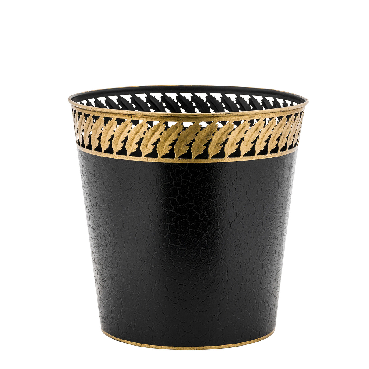 Black And Gold Feather Bin Metal Must Have Bins