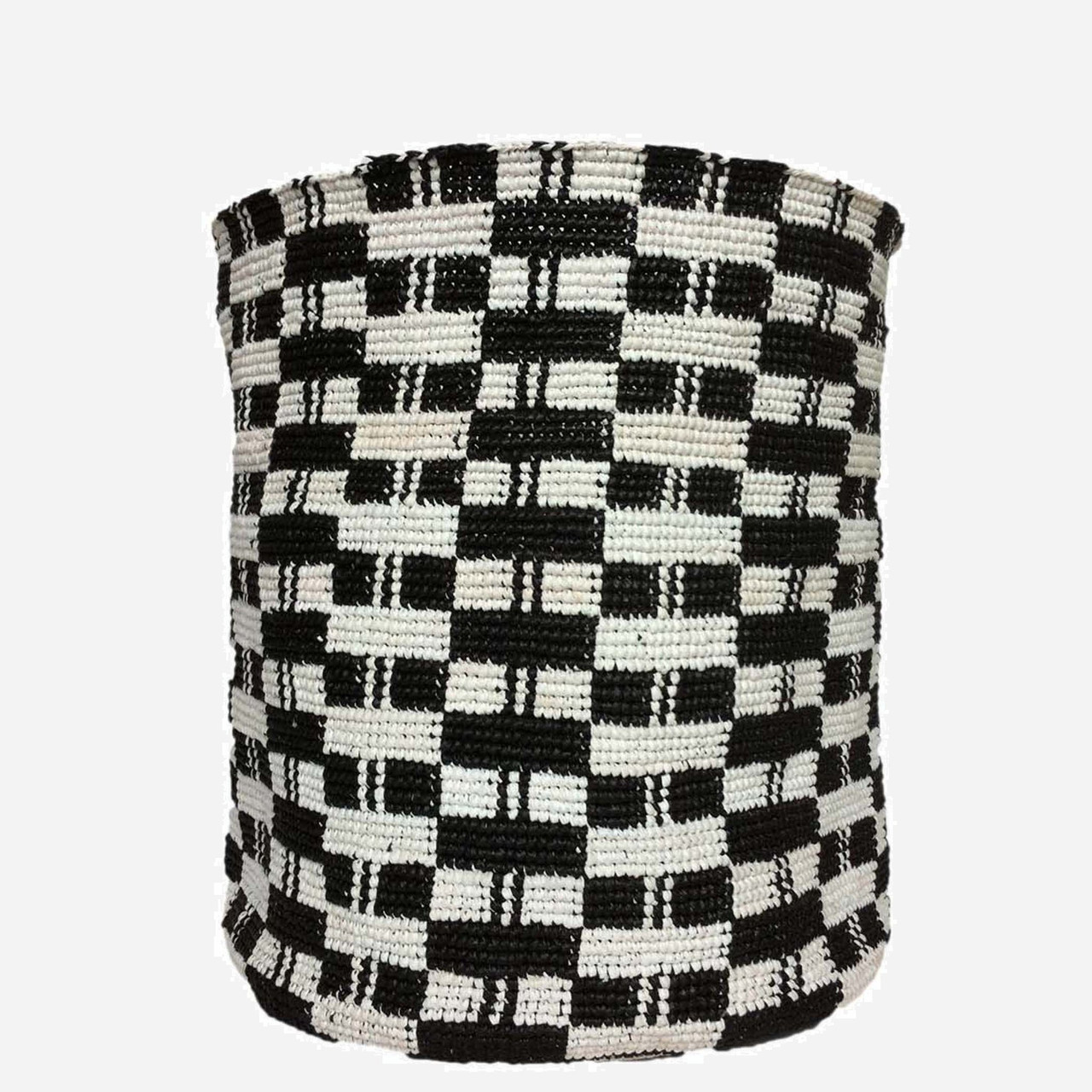 black and white storage baskets