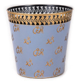 Eastern Swirl Waste Paper Bin - Topaz Blue