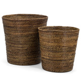 Watervine Rattan Woven Waste Paper Bin in Small and Standard