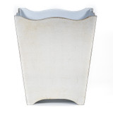 Brushed Silver Waste Paper Basket - front view