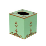 Rococo Cube / Square Tissue Cover - Mint Green