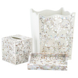 Pearl Vines Range - Waste Paper Bin, Tissue Box Cover and Rectangle Tray