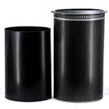 Tall Waste Paper Bin - with swing lid & showingliner (metal)