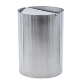 Swing Lid Waste Paper Bin in Brushed Stainless Steel