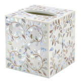 Pearl Vines Tissue Box Cover (wood)