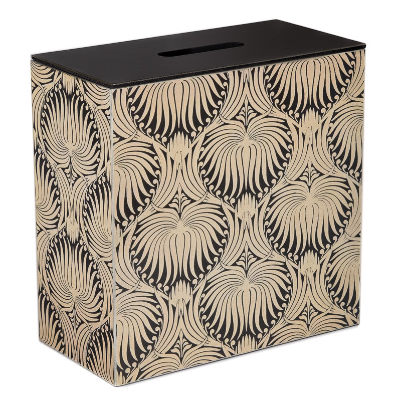 Double Bathroom Storage Box with Lid Decoupage (wood) Must Have Bins