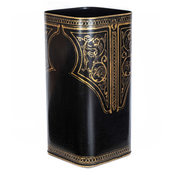 Black Nouveau Umbrella Stand- side view